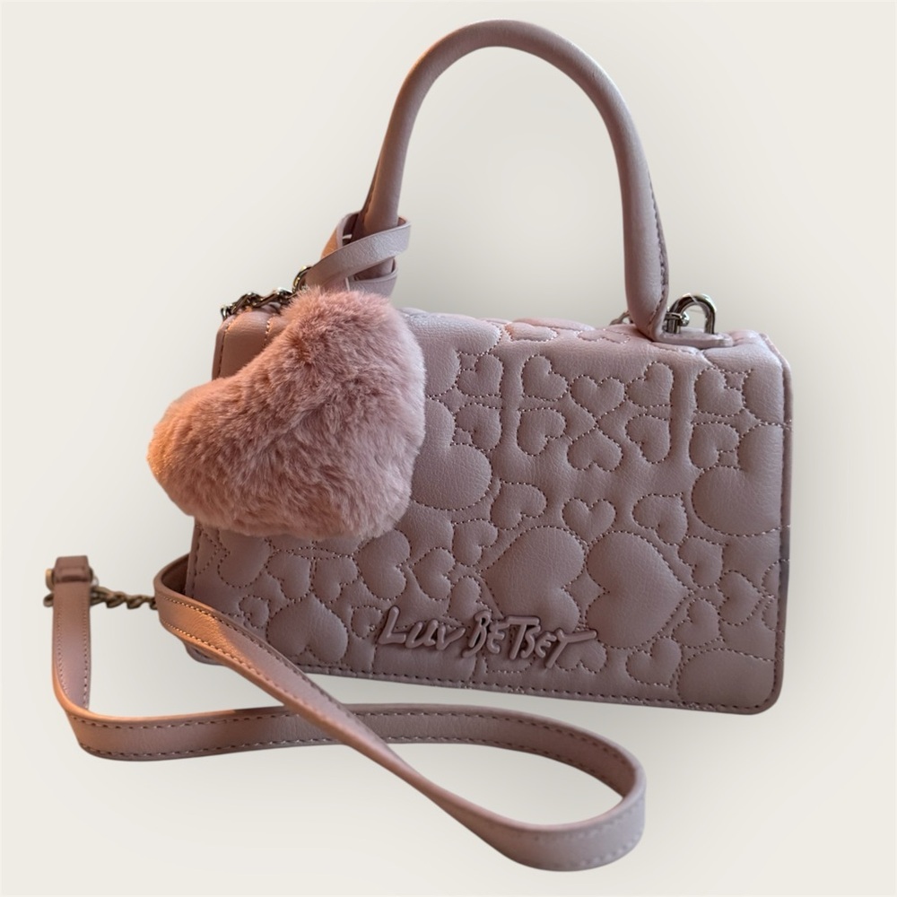 Luv Betsey by Betsey Johnson pink heart crossbody bag NWT